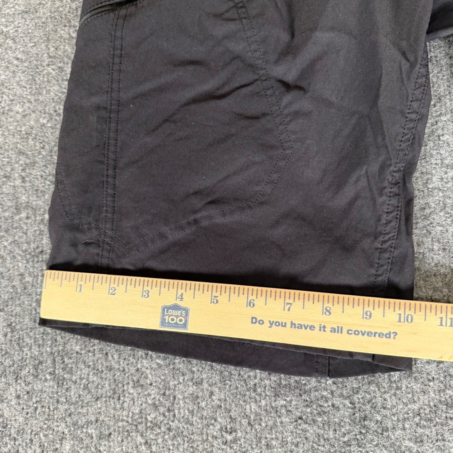 Eddie Bauer First Ascent Mens 34 Black Outdoor Hiking Shorts Nylon Stretch Cargo