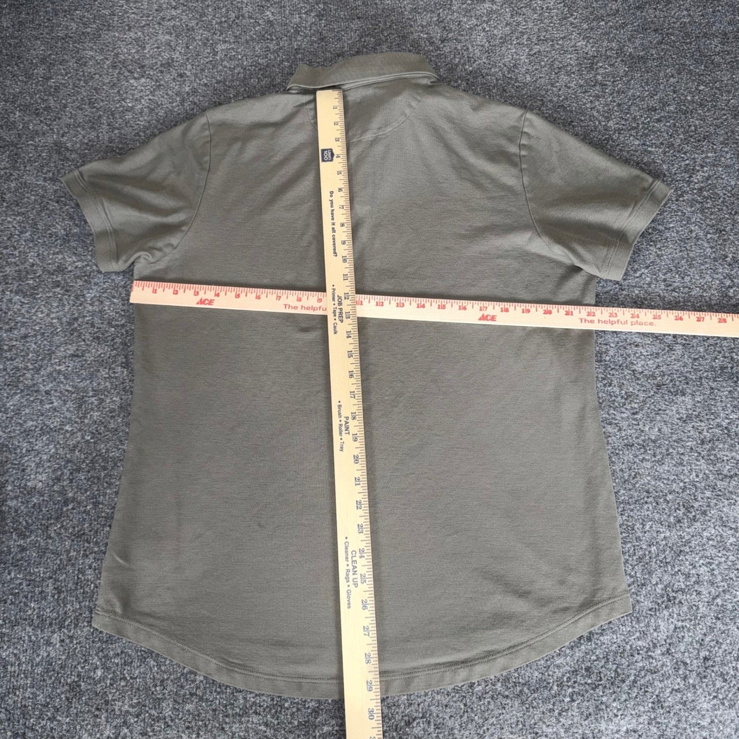 Cuts Polo Shirt Mens XXL Green Curve Hem Short Sleeve Pima Cotton Casual Office