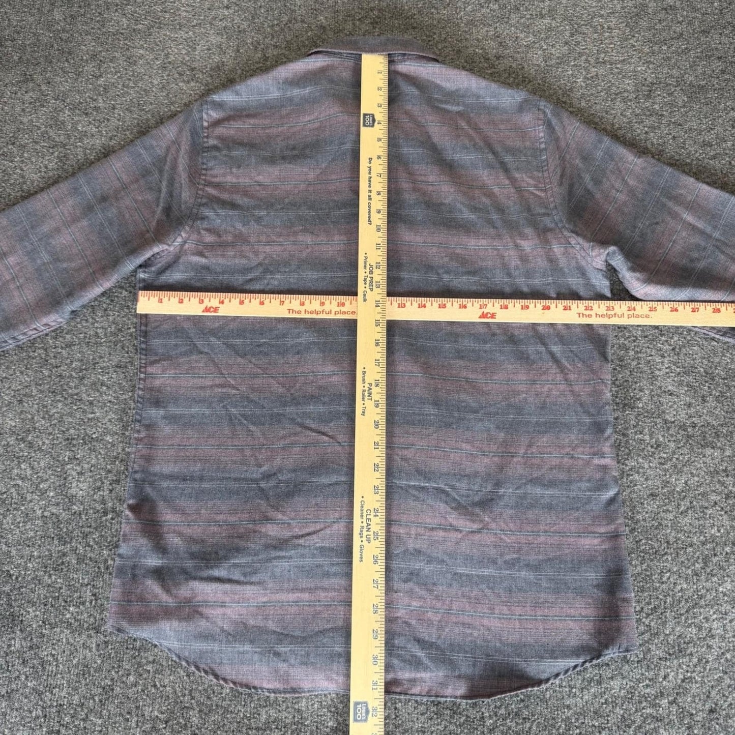 Travis Mathew Cloud Flannel Shirt Striped Button Up Long Sleeve Casual Men Large