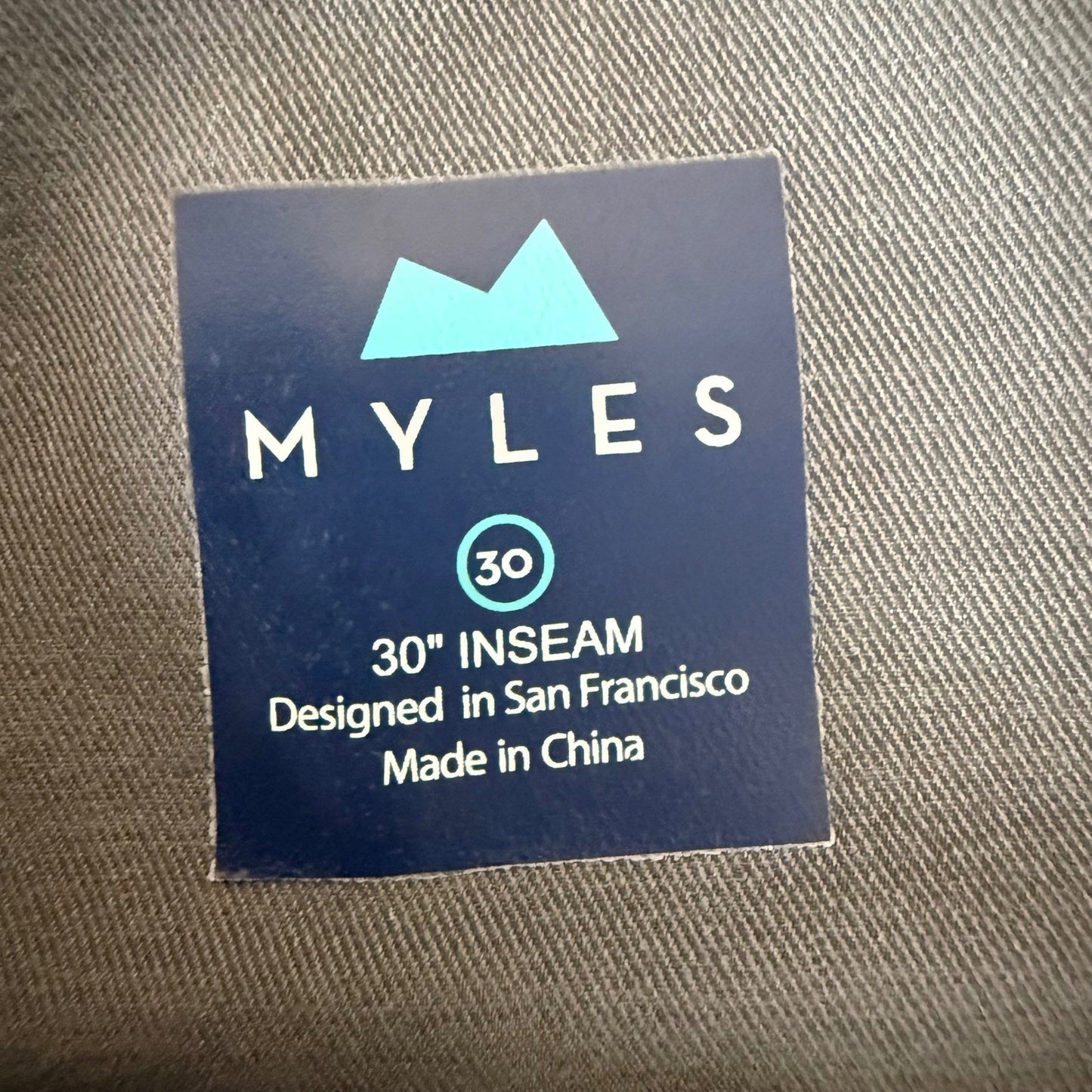 Myles Pants Mens 30x30 Gray Athletic Slim Performance Stretch Casual Everyday