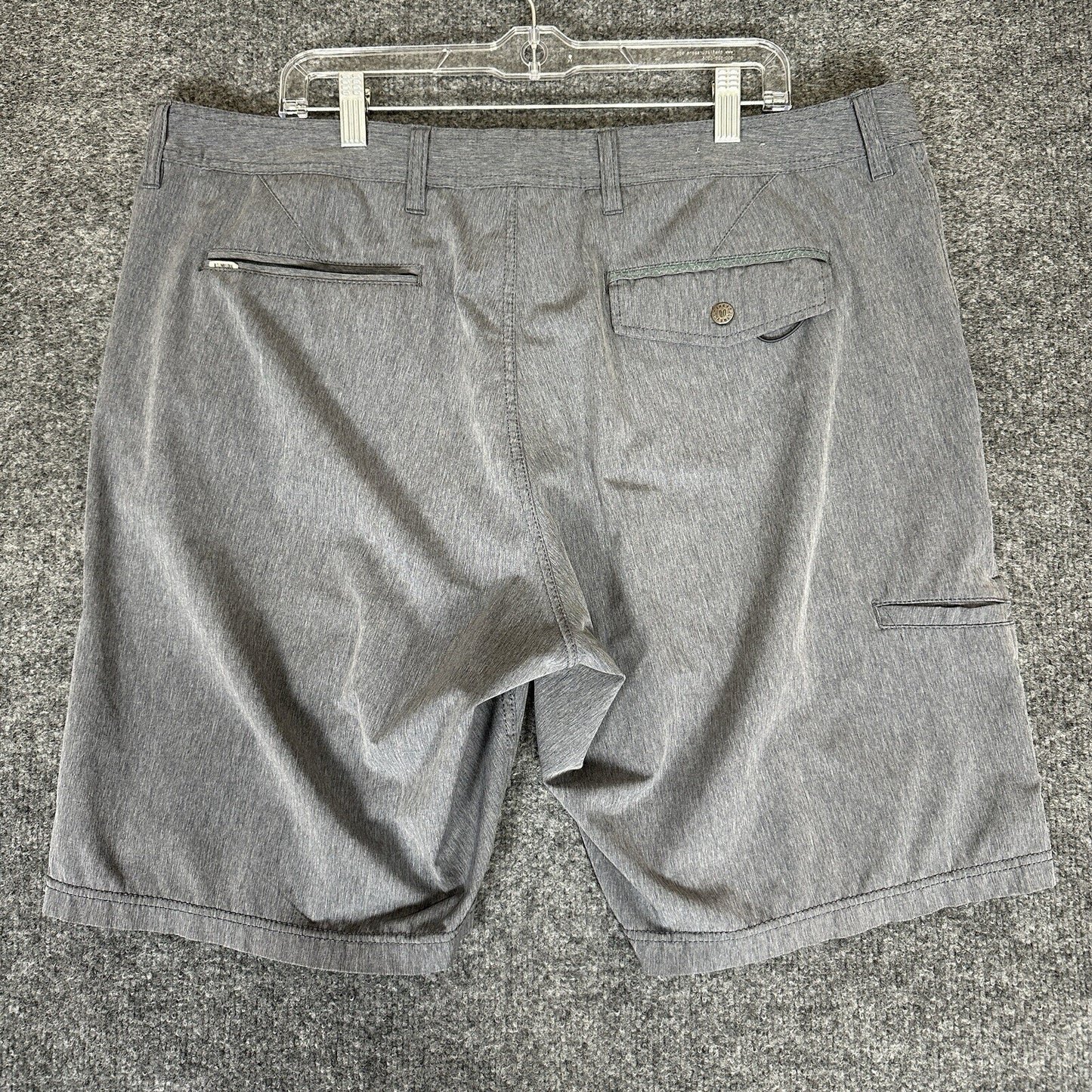 Linksoul Shorts Mens 40 Grey Solid Chino 9.5” Golf High Rise Casual Adult