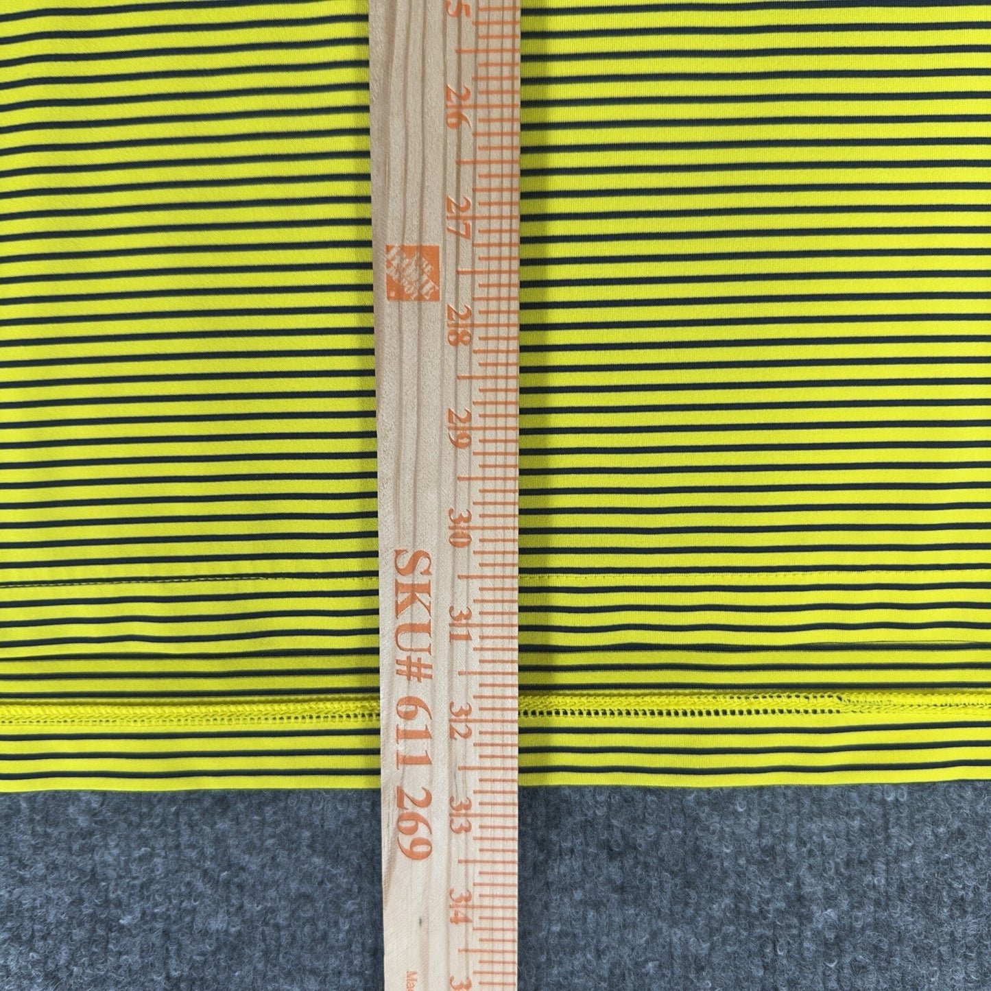 RLX Ralph Lauren Polo Shirt Mens XL Yellow Striped Short Sleeve Stretch Adult
