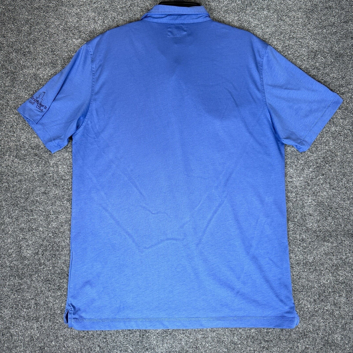Linksoul Golf Polo Shirt Mens Large Blue Short Sleeve Luxury Soft Cotton Casual