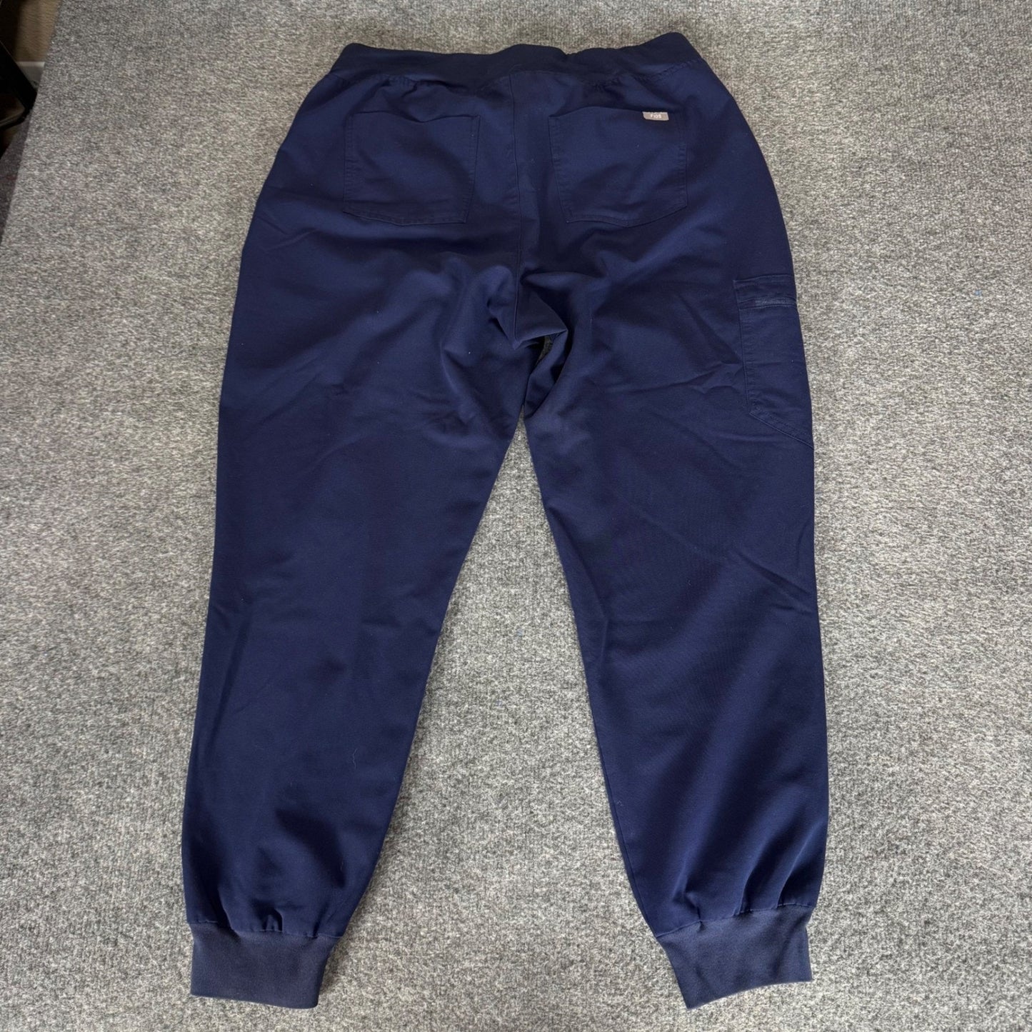 FIGS Zamora Navy Blue High Waisted Jogger Scrub Pants Womens XL Medical Stretch