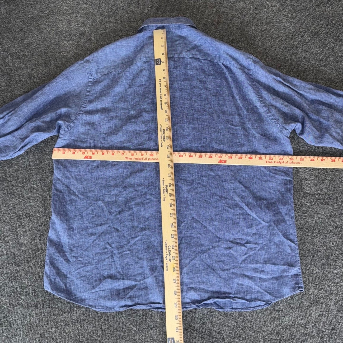 UNTUCKit Shirt Mens XL Blue 100% Linen Button Up Long Sleeve Casual Summer