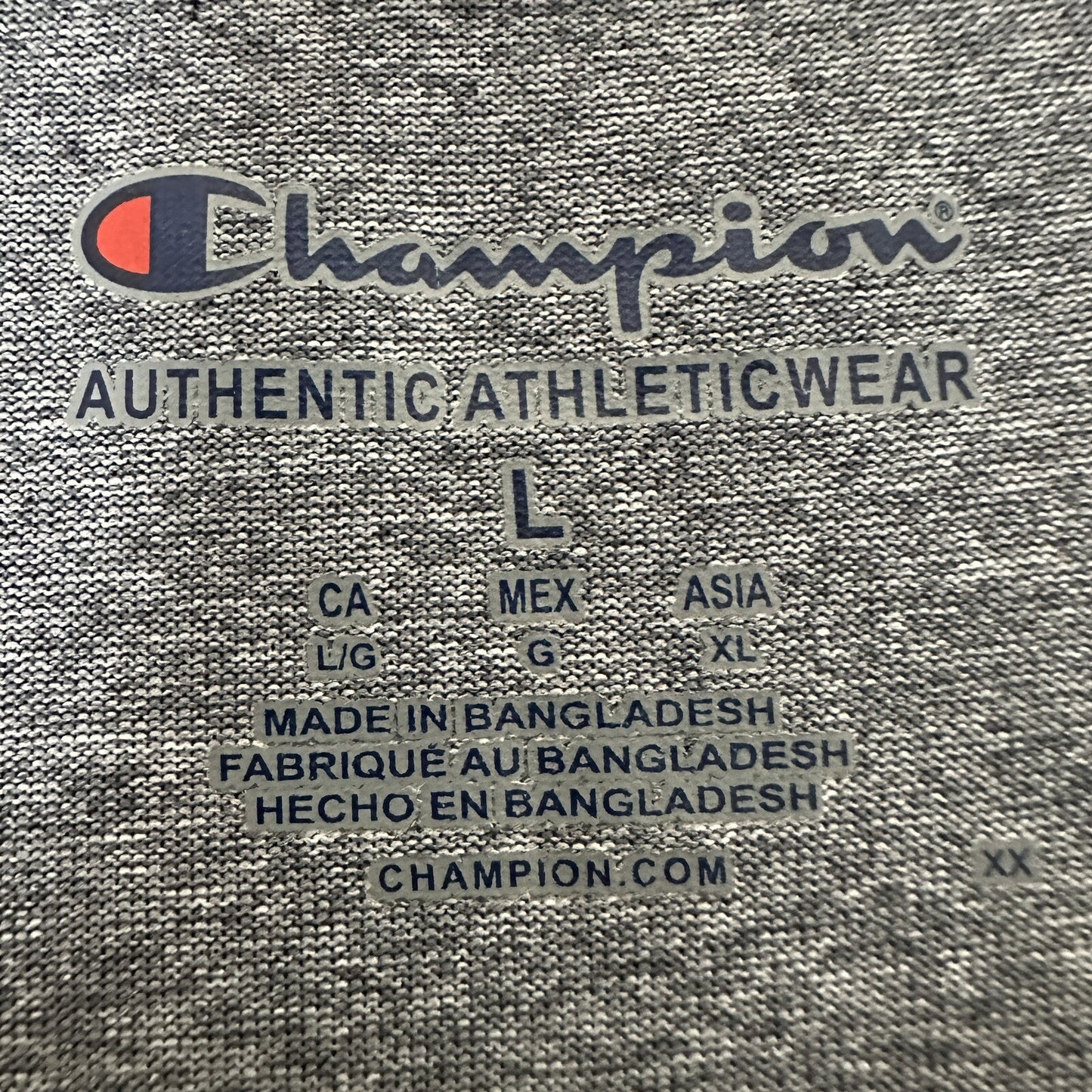 Georgia Bulldogs Champion Shirt Mens Large Grey Red Short Sleeve Athleisure NCAA