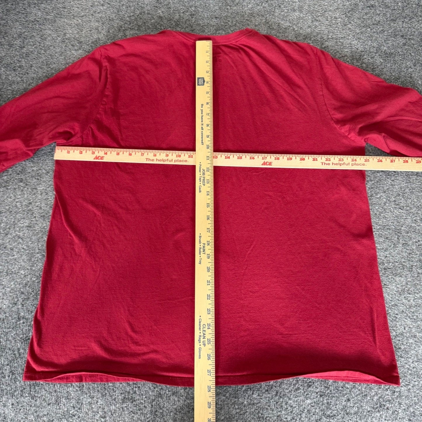 Nike Stanford University Long Sleeve Tee Mens XXL Cardinal Red Athletic Shirt