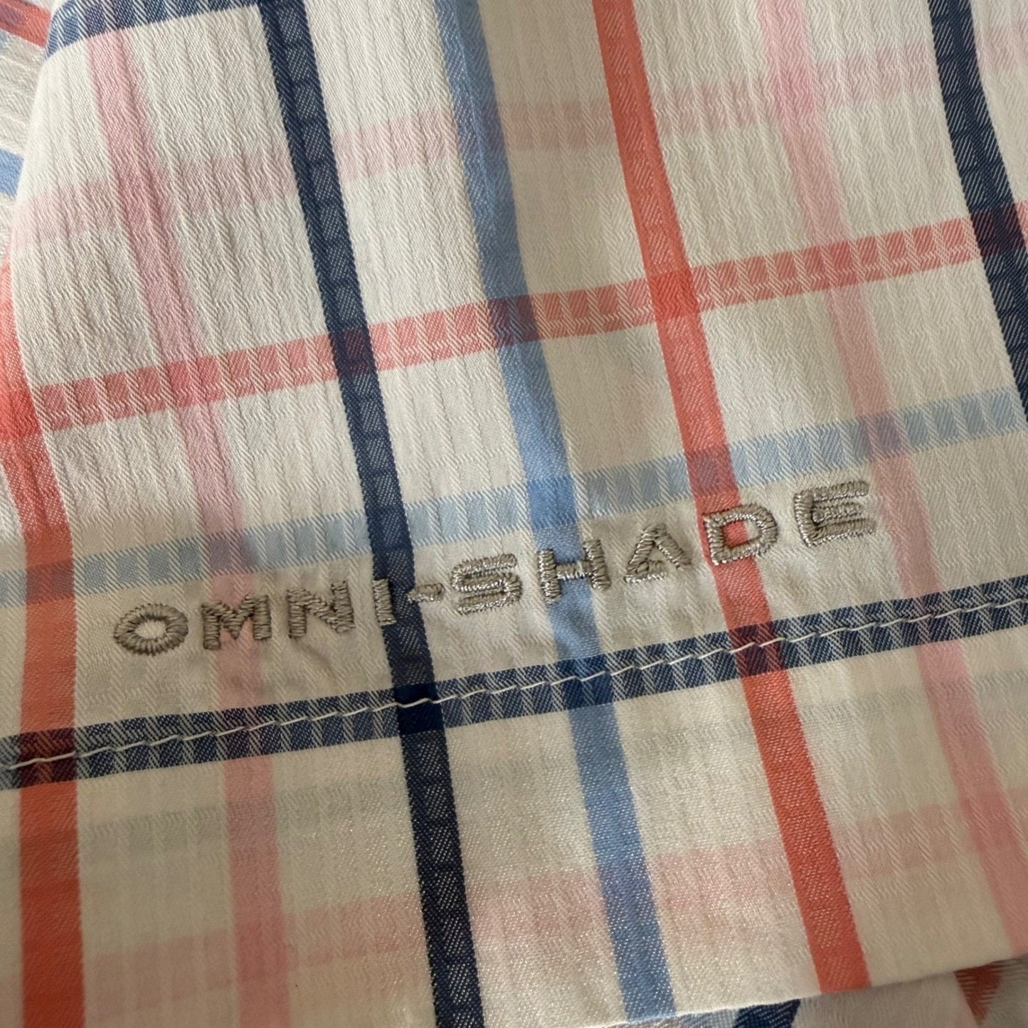 Columbia PFG Fishing Shirt Mens XL Plaid Short Sleeve Omni Shade Outdoor Casual