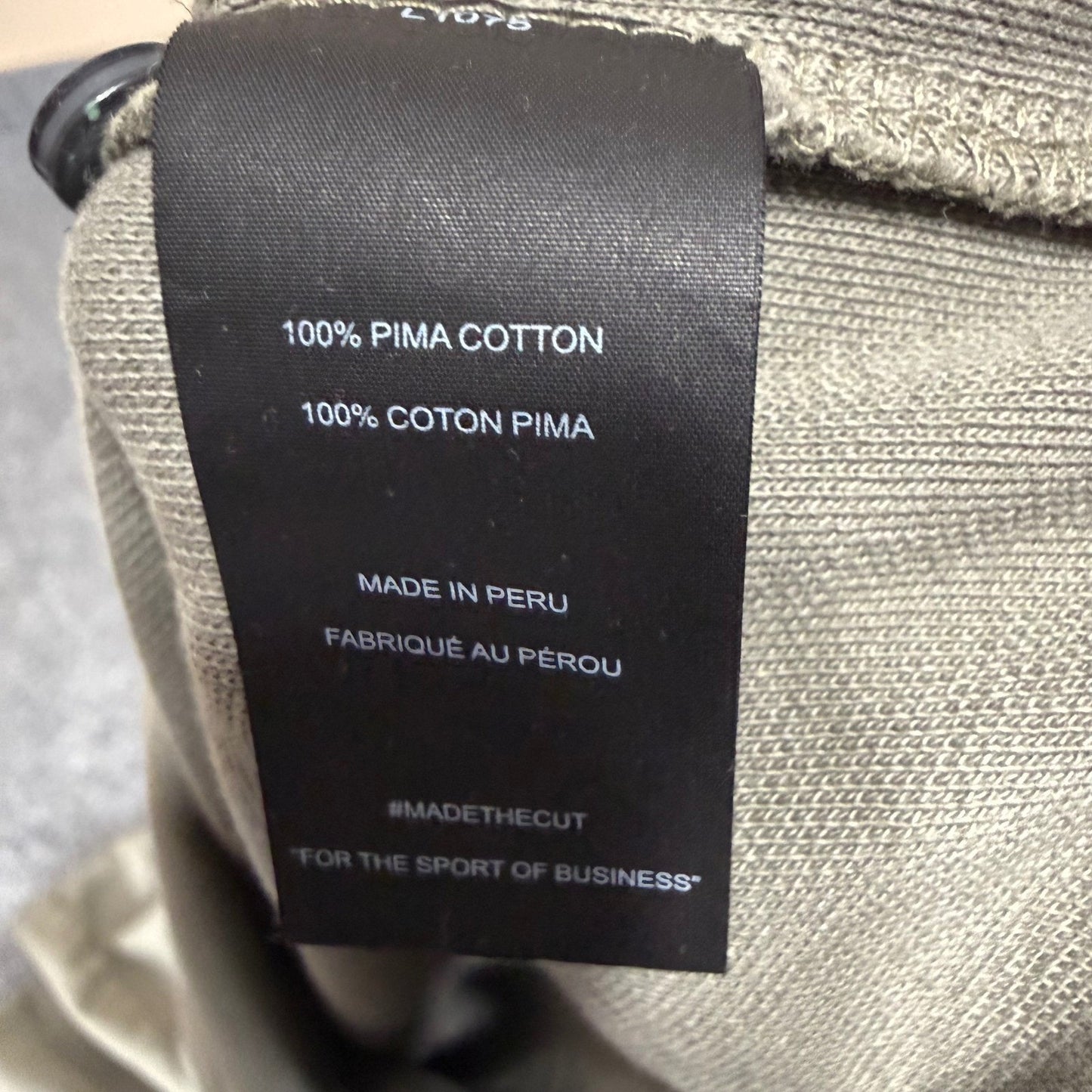 Cuts Polo Shirt Mens XXL Green Curve Hem Short Sleeve Pima Cotton Casual Office