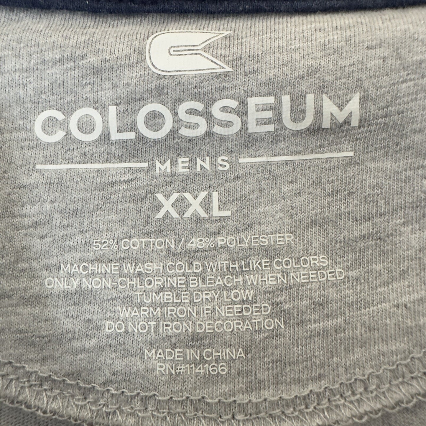 Georgetown Hoyas Polo Shirt Mens 2XL Blue Grey Short Sleeve College XXL Adult