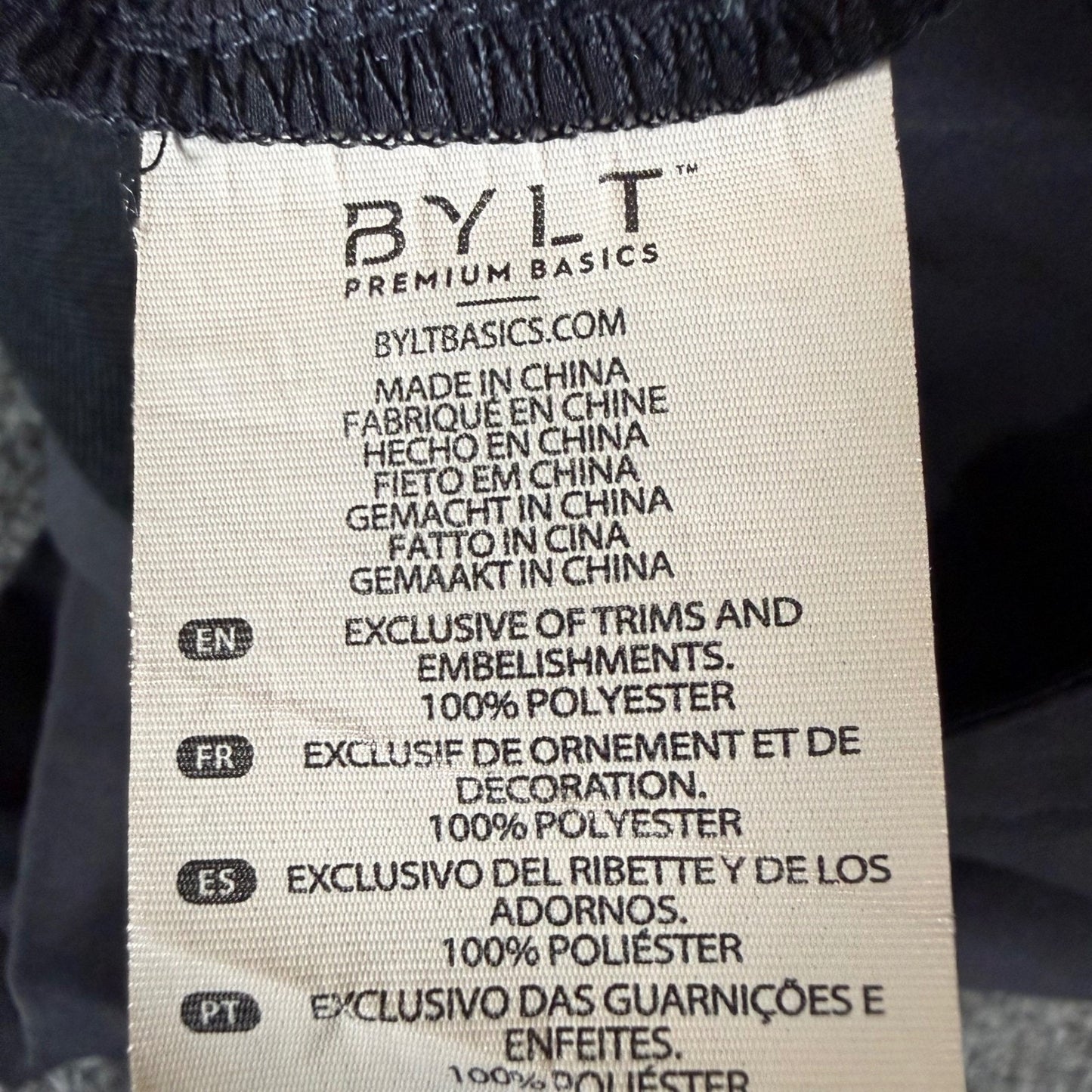 BYLT Shorts Mens 34 Black Chino Casual Golf Flat Front Streetwear Everyday