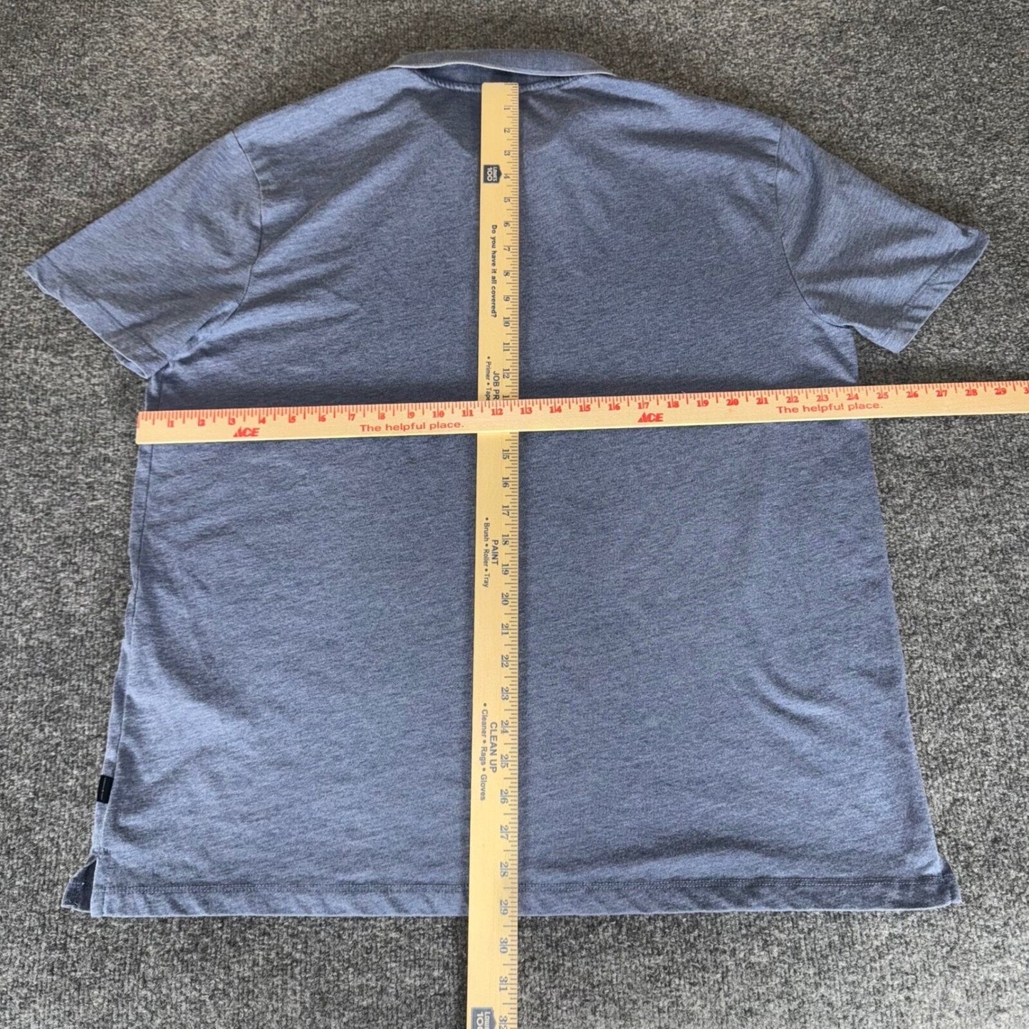 Lucky Brand Venice Burnout Polo Shirt Soft Casual Top Short Sleeve Blue Mens 2XL