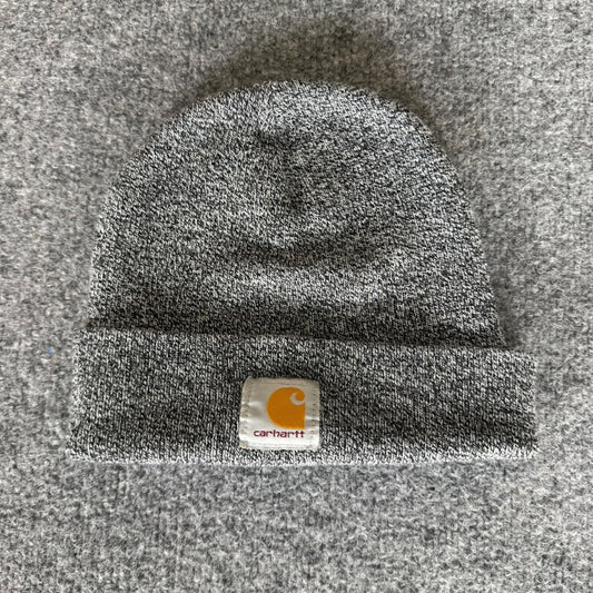 Carhartt Mens Knit Cuffed Beanie Hat Gray Warm Winter Workwear Outdoor Casual