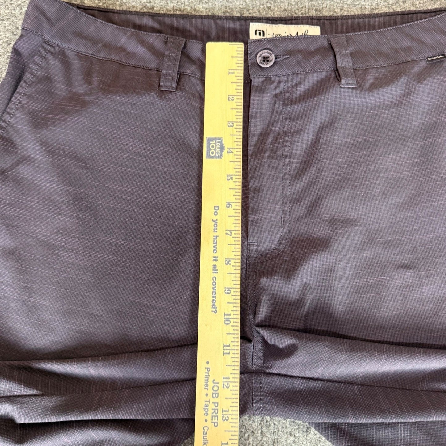Travis Mathew Golf Shorts Mens 36 Blue Chino Flat Front Performance Activewear