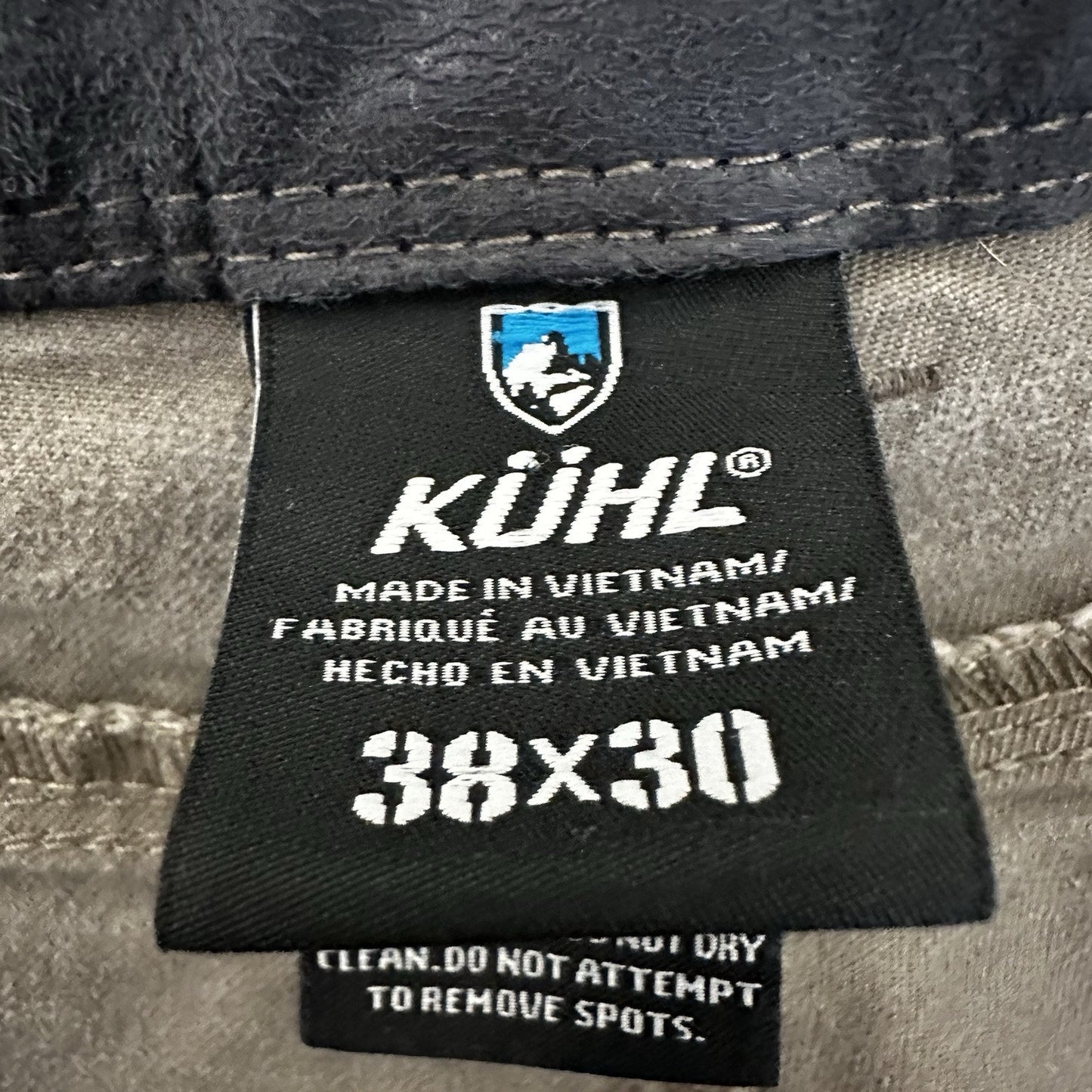 Kuhl Rydr Men's 38x30 Beige Mid-Rise Outdoor Hiking Pants Gorpcore Heavy-Duty