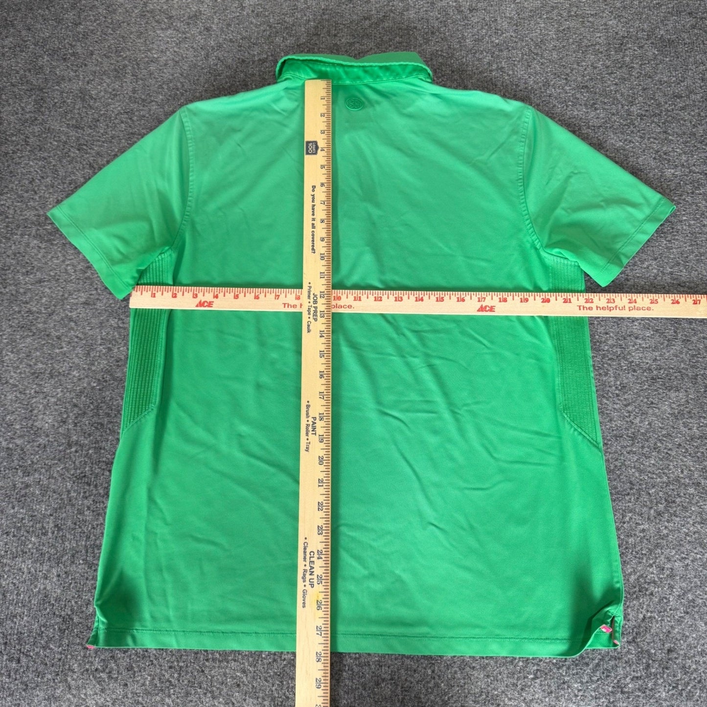 G/FORE Men Large Short Sleeve Golf Polo Shirt Green Performance Stretch Athletic