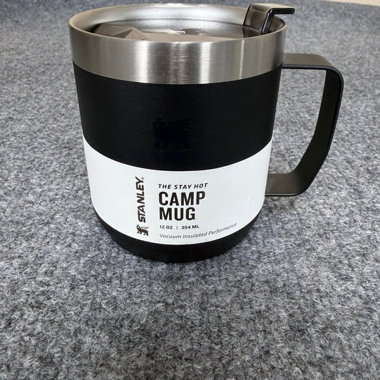Stanley The Stay Hot Camp Mug 12oz Black Vacuum Insulated Stainless Steel NEW