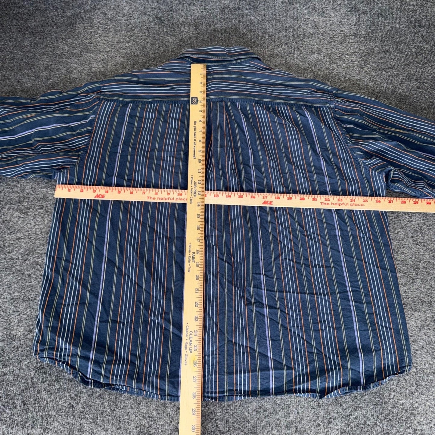 Tommy Bahama Mens XXL Blue Striped 100% Silk Long Sleeve Button Up Shirt Casual