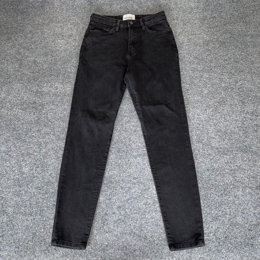 DU/ER Jeans Womens 26x28 Duer Black High Rise Slim Fit Stretch Denim Pant Casual