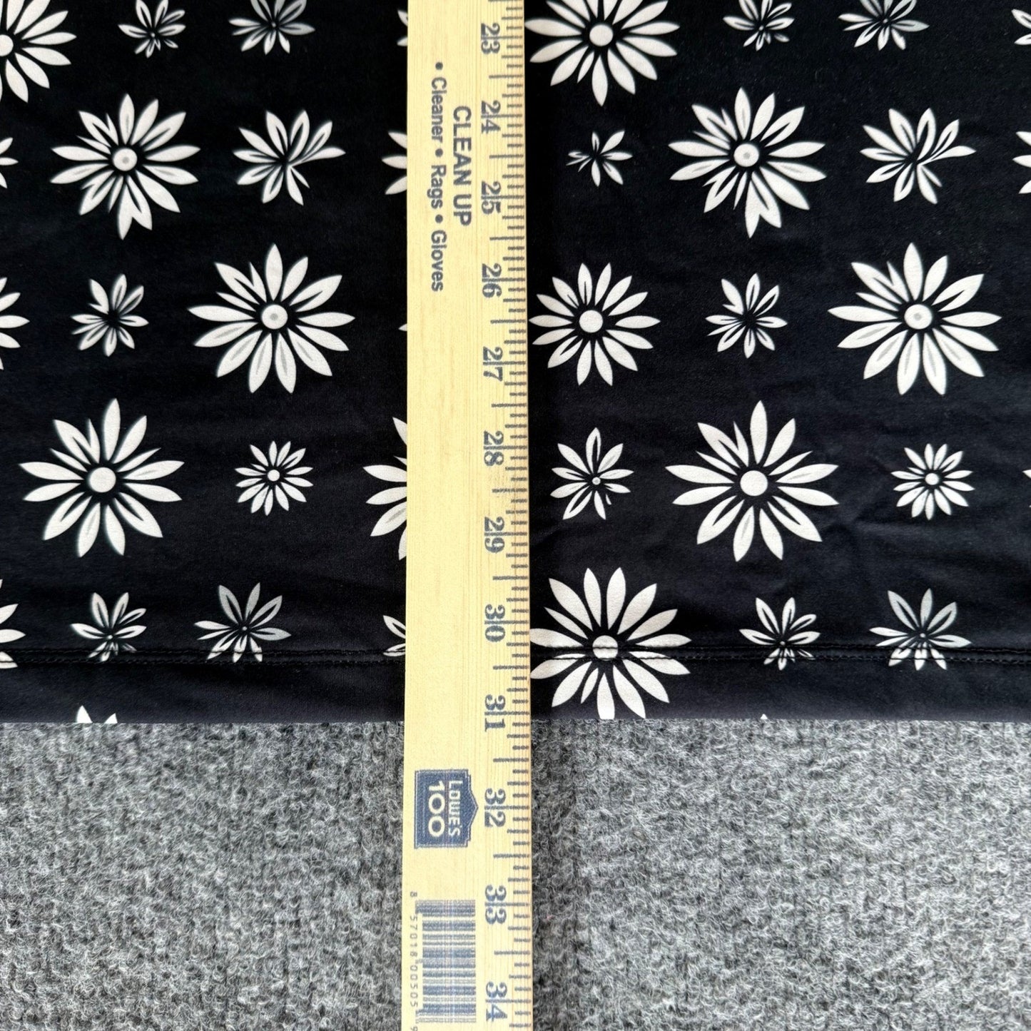 Byrdgang Mens Floral Daisy Polo Shirt 2XL Black White Short Sleeve Stretch Top