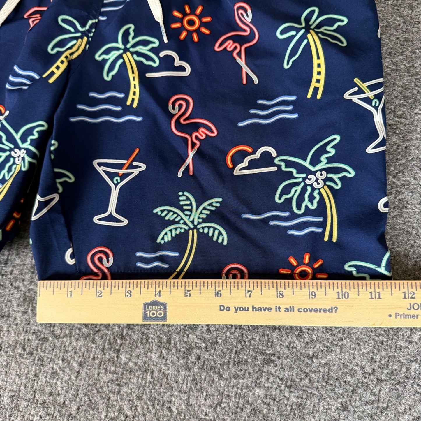 Chubbies Neon Lights Swim Shorts Mens Large Retro Pool Party Casual Beach Summer