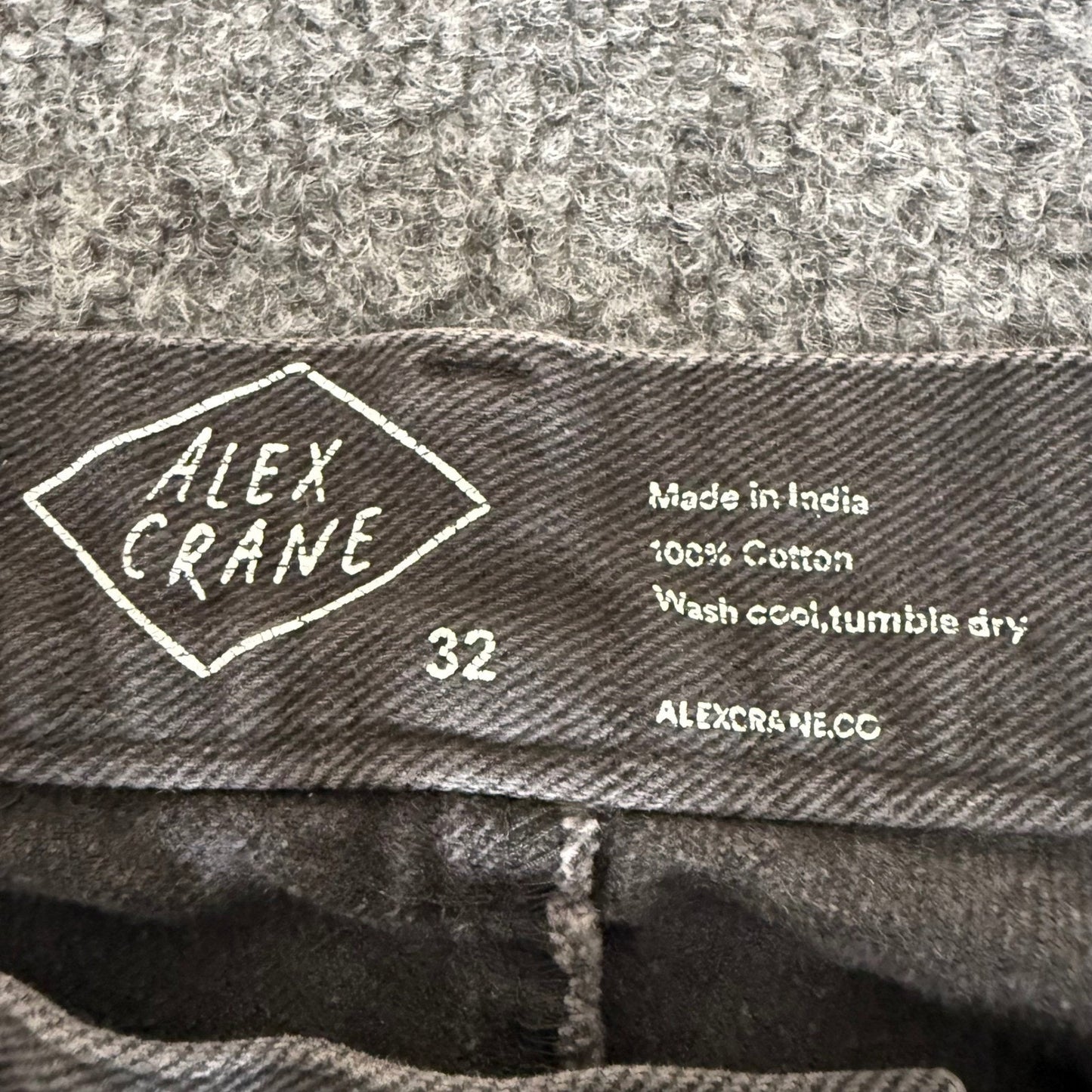 Alex Crane Jeans Mens 32x29 Gray Button Fly Sustainable Minimalist Casual Denim