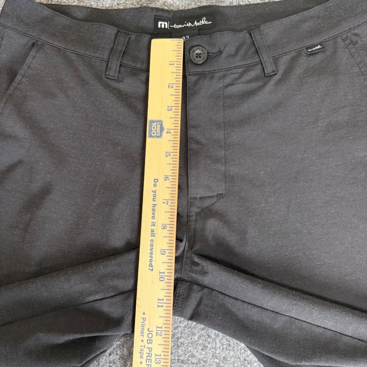 TravisMathew Mens Golf Shorts 32 (33) Black Performance Stretch Casual Athletic