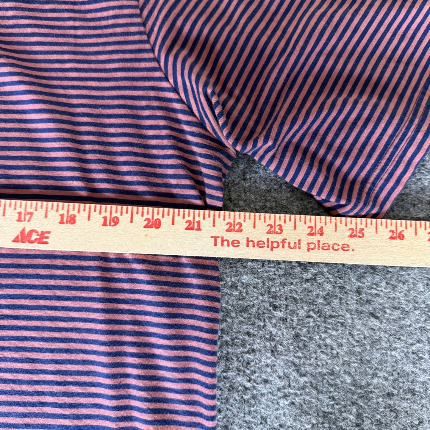 Criquet Polo Shirt Mens Large Navy Red Stripe Pima Cotton Casual Golf Preppy