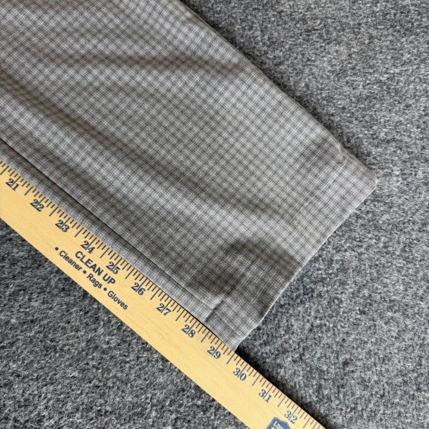 Lauren Ralph Lauren Mens Gray Plaid Dress Pants 33x30 (32x29.5) Stretch Trousers