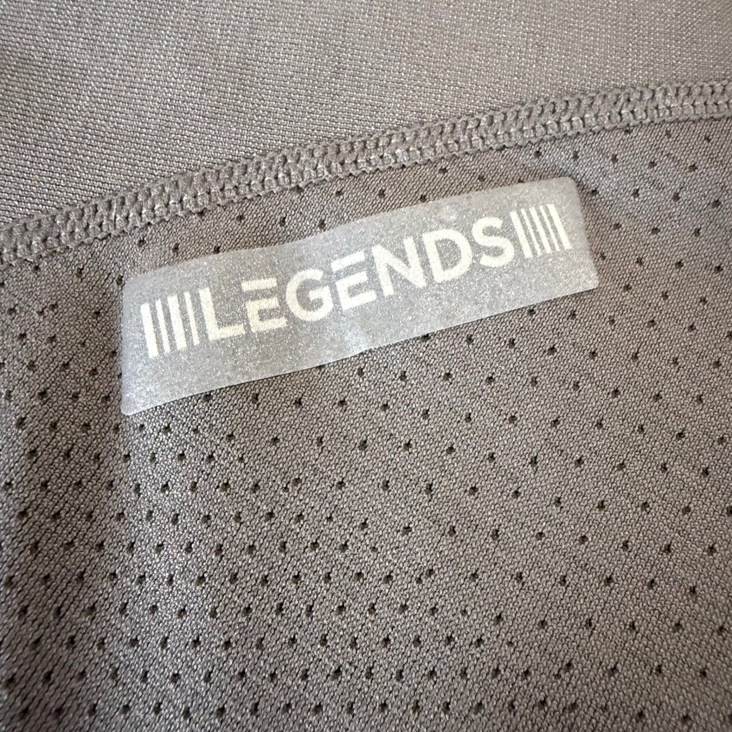 Legends Mens Athletic Training T-Shirt Large Gray Perforated Mesh Raglan Workout