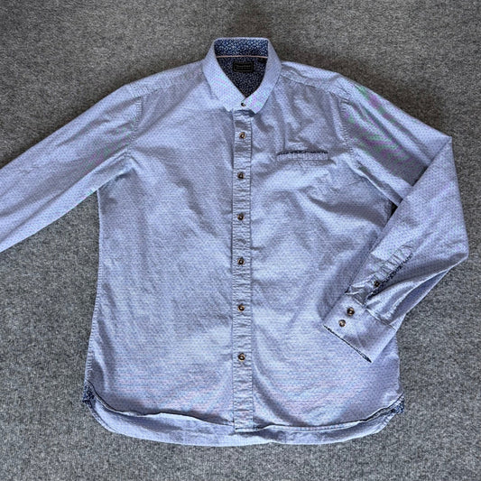 7 Diamonds Shirt Mens Medium Blue Long Sleeve Casual Button Up Dressy Modern