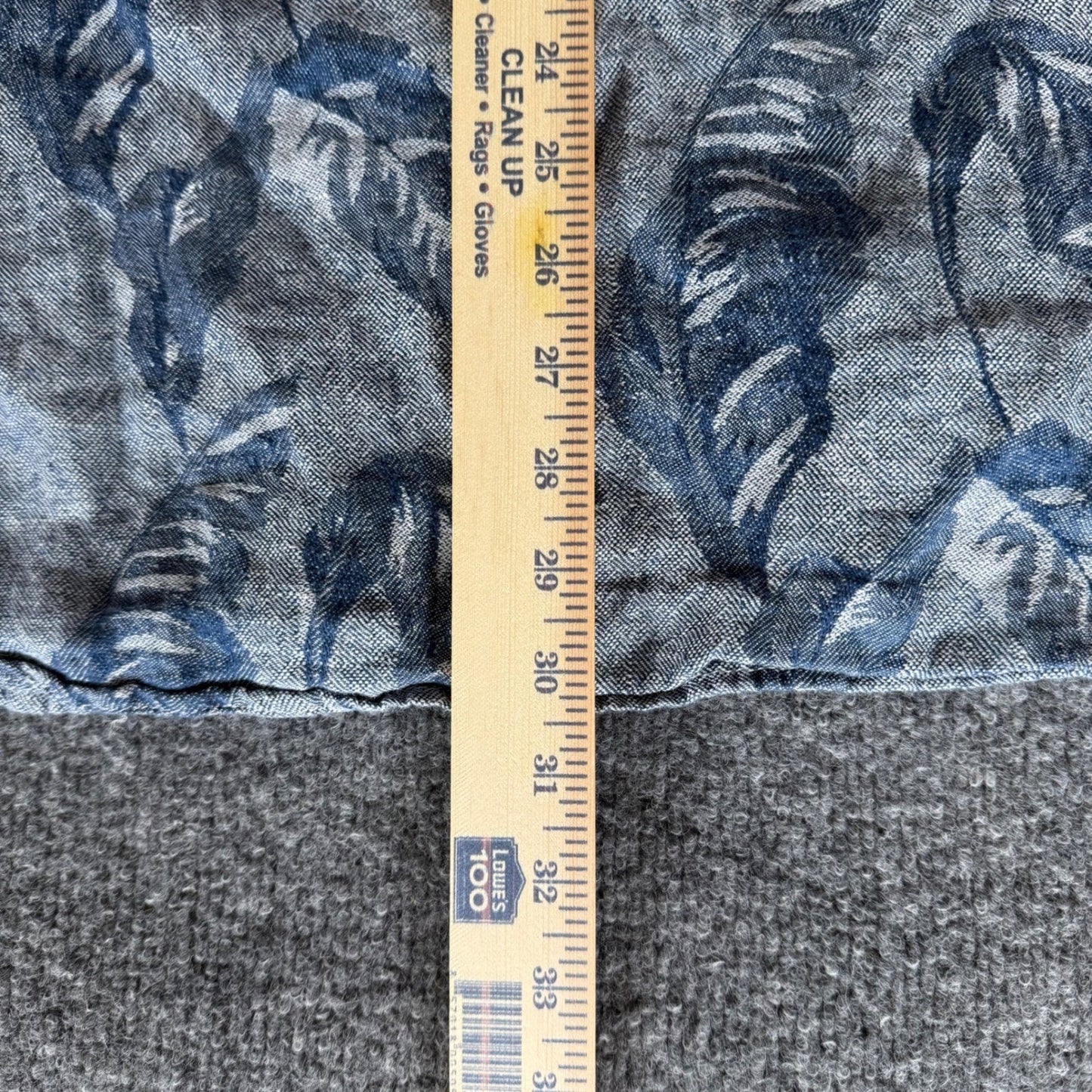 Tommy Bahama Linen Shirt Mens XXL Blue Palm Leaf Print Short Sleeve Button Up