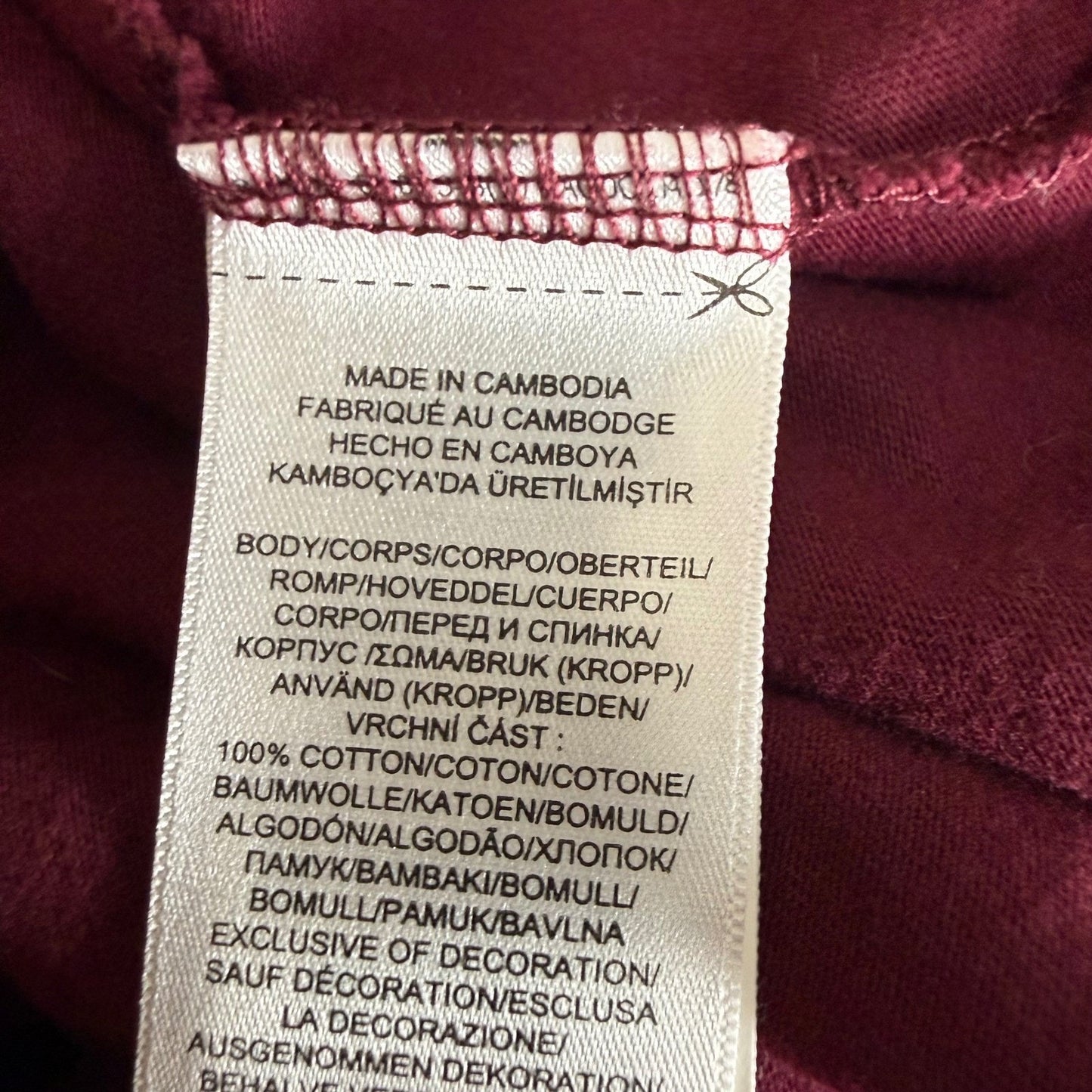 Polo Ralph Lauren Mens XL Slim Fit Long Sleeve T-Shirt Maroon Cotton Casual Tee