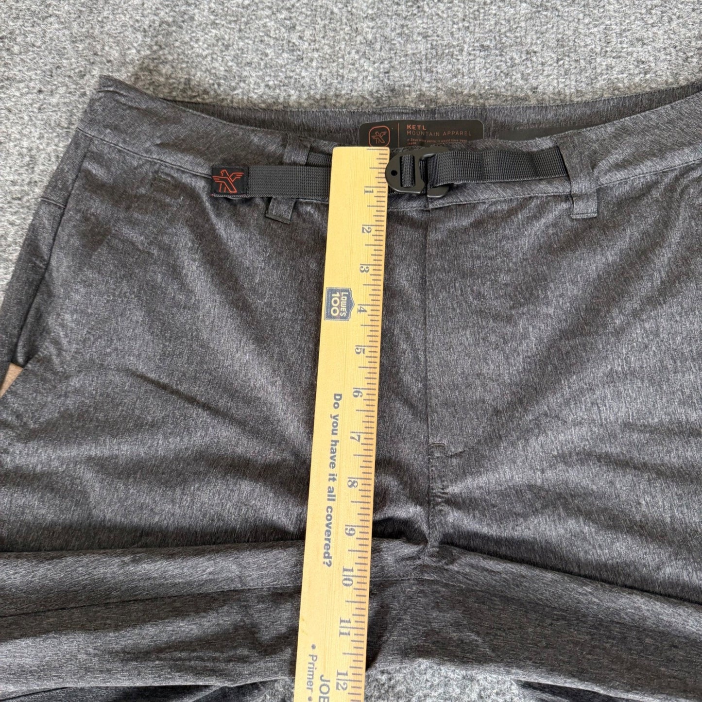 KETL Mountain Apparel Virtu Short Mens Medium Grey Hiking Trail Stretch Outdoor