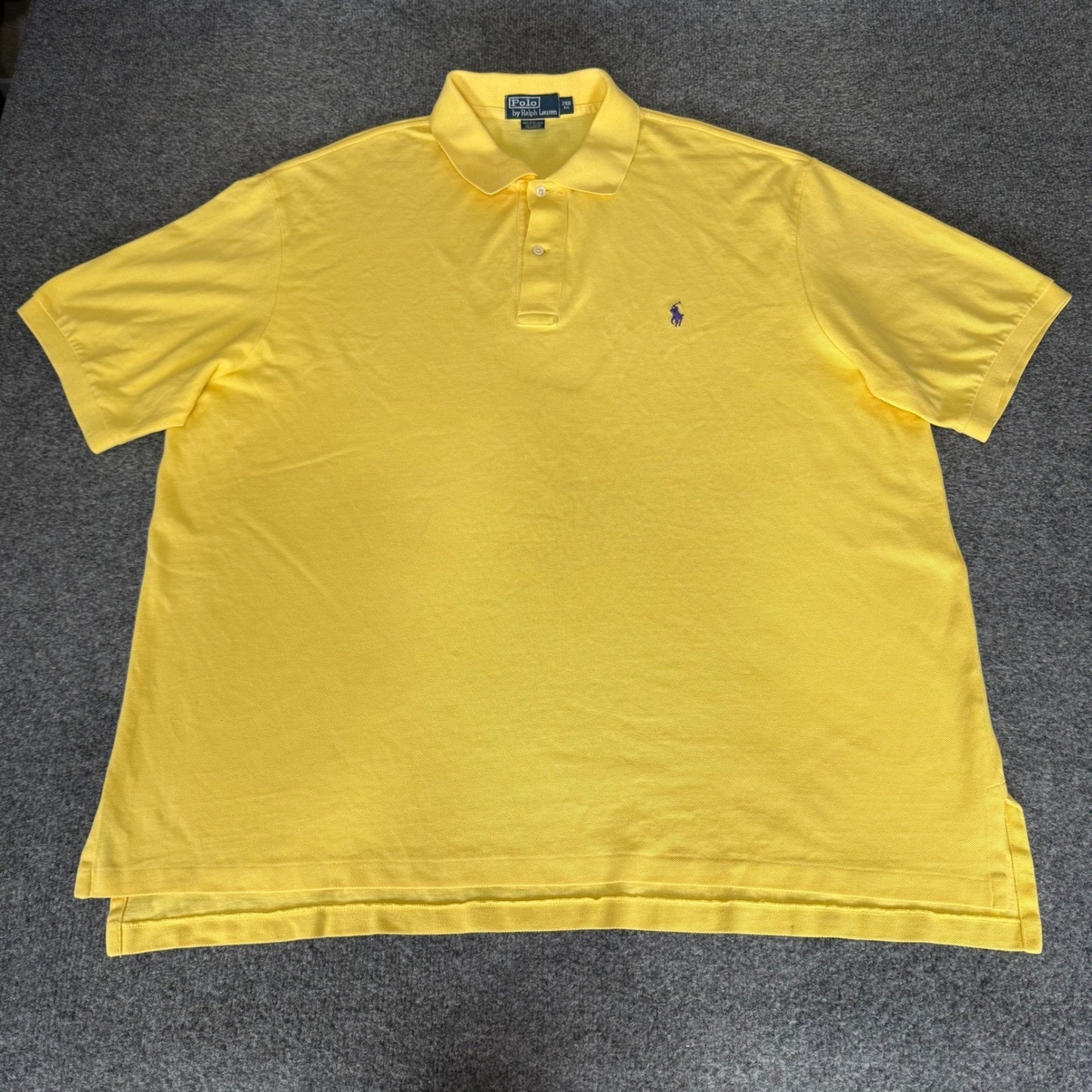 Polo Ralph Lauren Polo Shirt Men 2XB Yellow Short Sleeve Big Tall Casual Classic