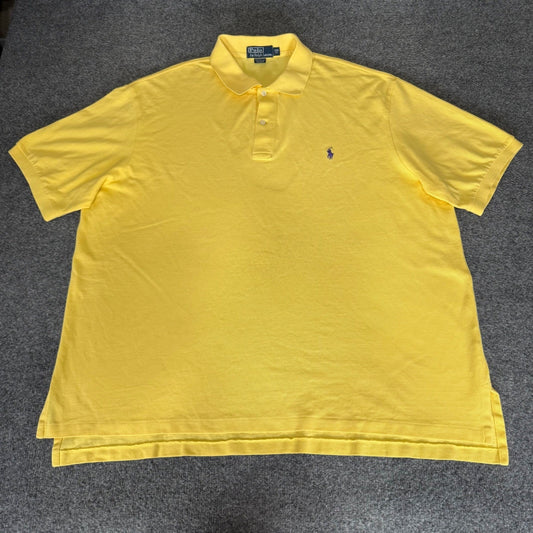 Polo Ralph Lauren Polo Shirt Men 2XB Yellow Short Sleeve Big Tall Casual Classic