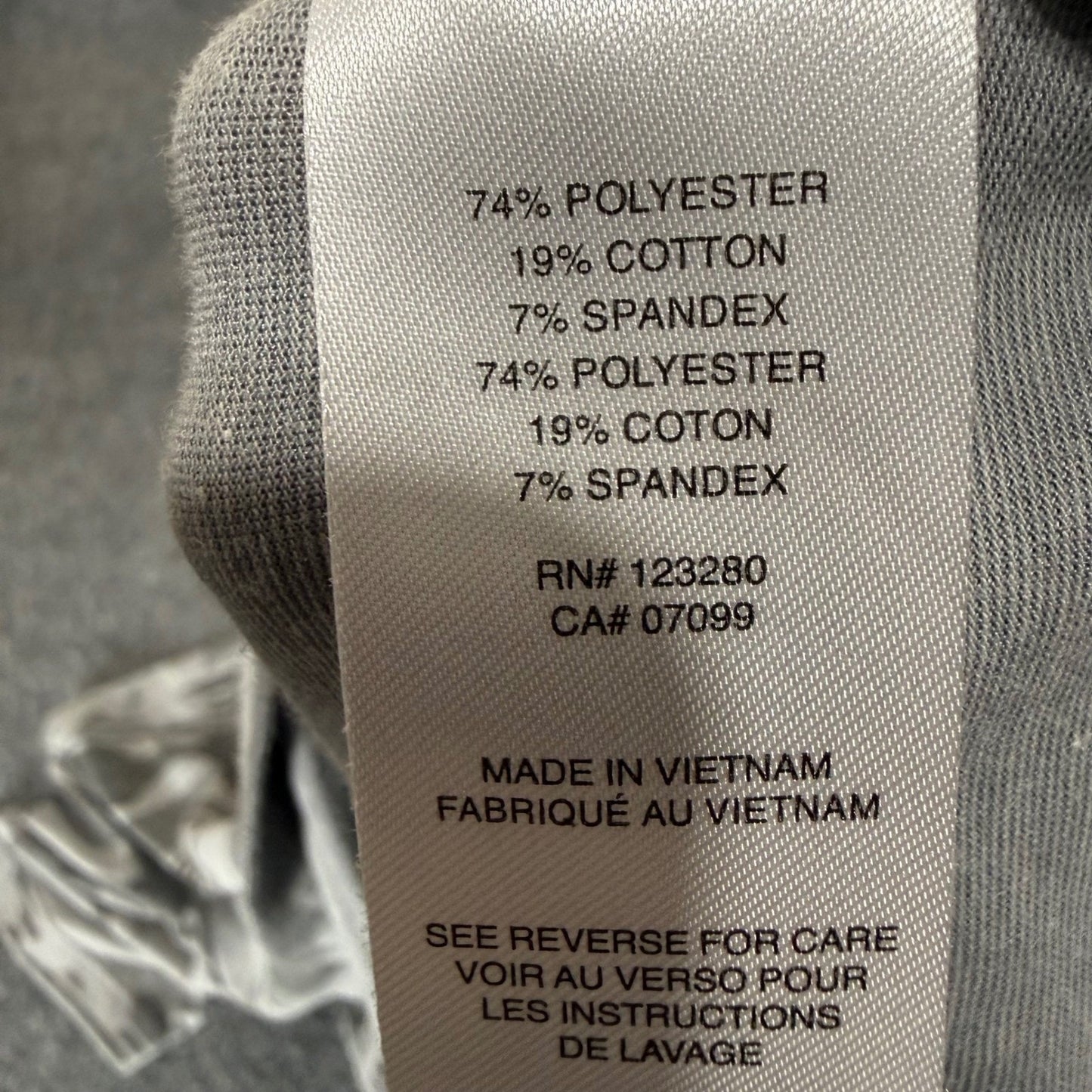 Travis Mathew Golf Polo Shirt Men Medium Gray Camo Palm Tree Short Sleeve Casual