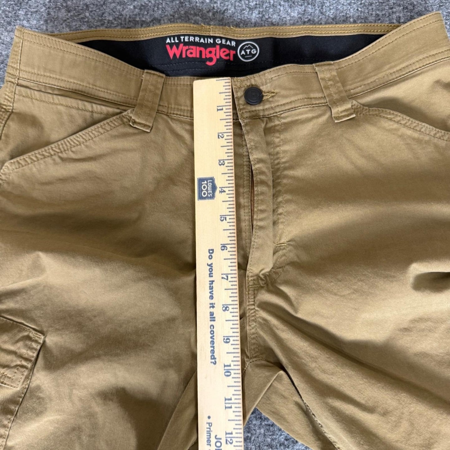 Wrangler ATG All Terrain Gear Mens Cargo Pant 32x31 Brown Outdoor Hiking Utility