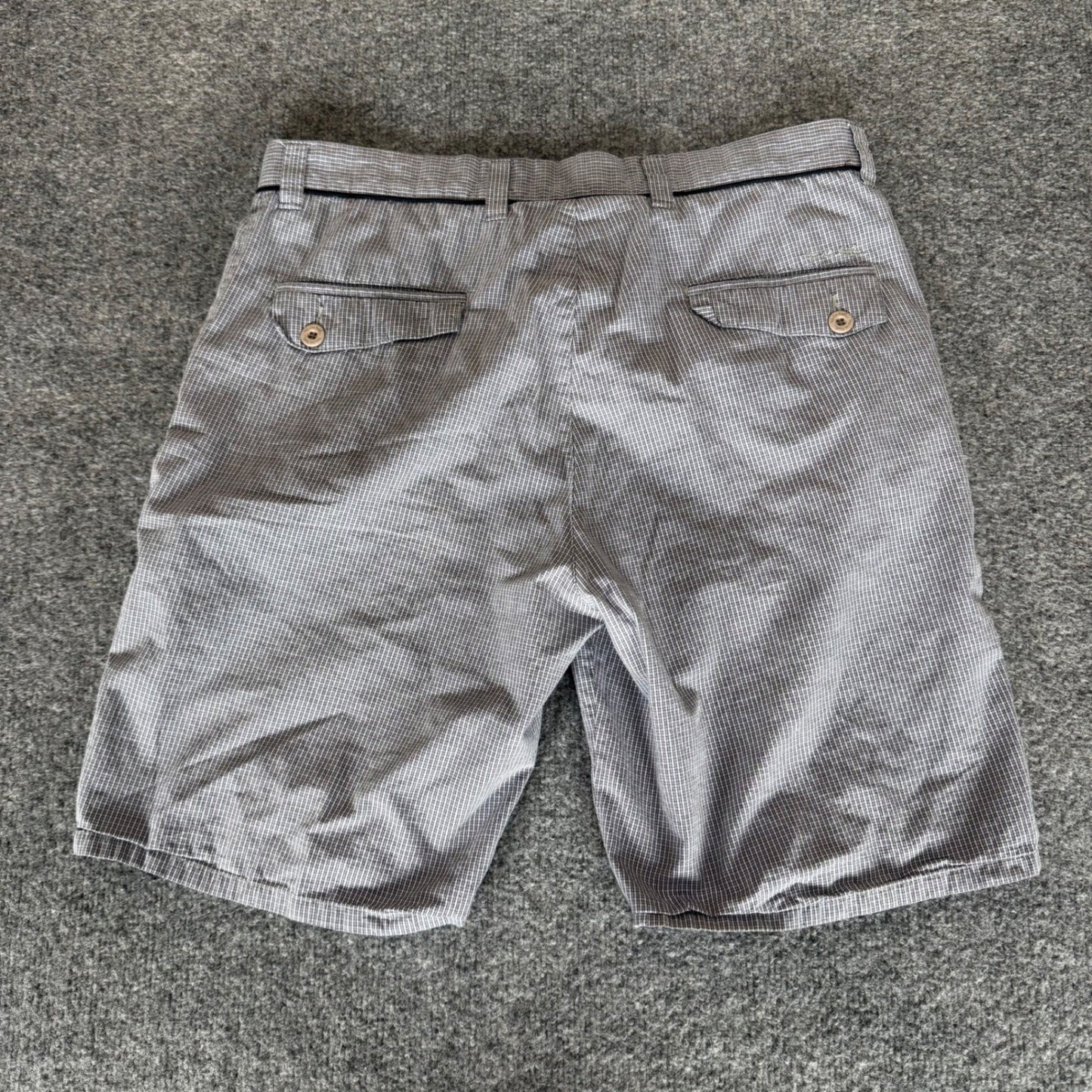 Travis Mathew Golf Shorts Mens 36 Plaid Blue Athletic Casual Lightweight Comfort