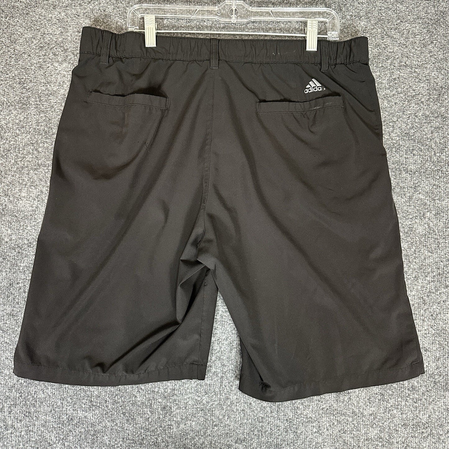 Adidas Short Mens 38 Black Golf Chino Flat Front Performance Stretch Lightweight