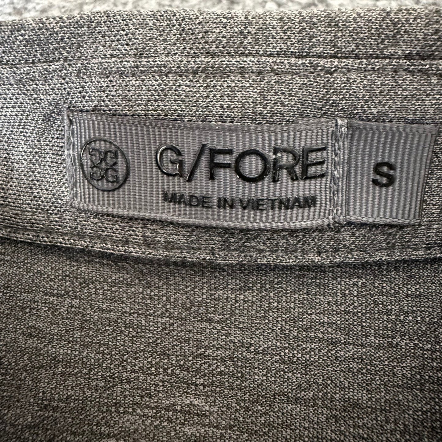 G/Fore Essential Pique Polo Shirt Mens Small Gray Short Sleeve Golf Lightweight