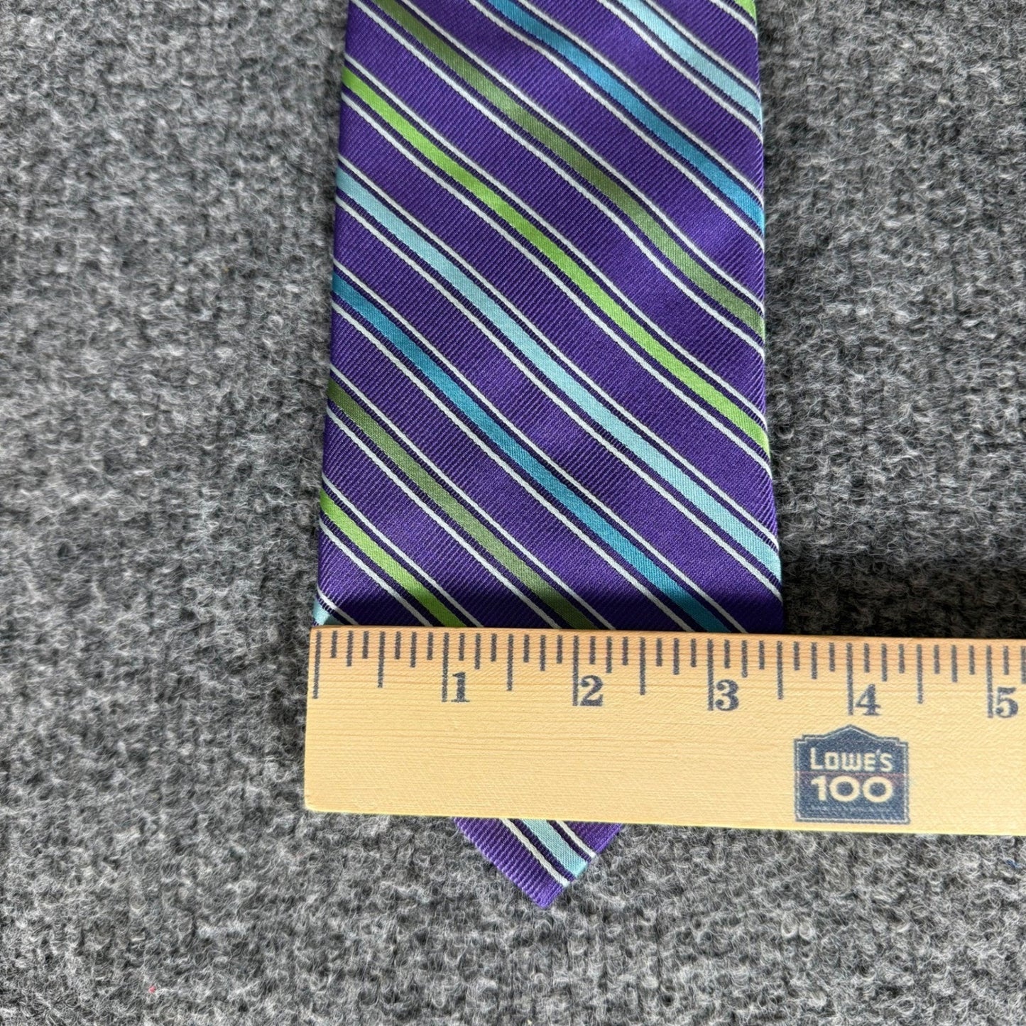 Brooks Brothers Makers Mens Purple Striped Silk Tie Woven in Italy Made in USA