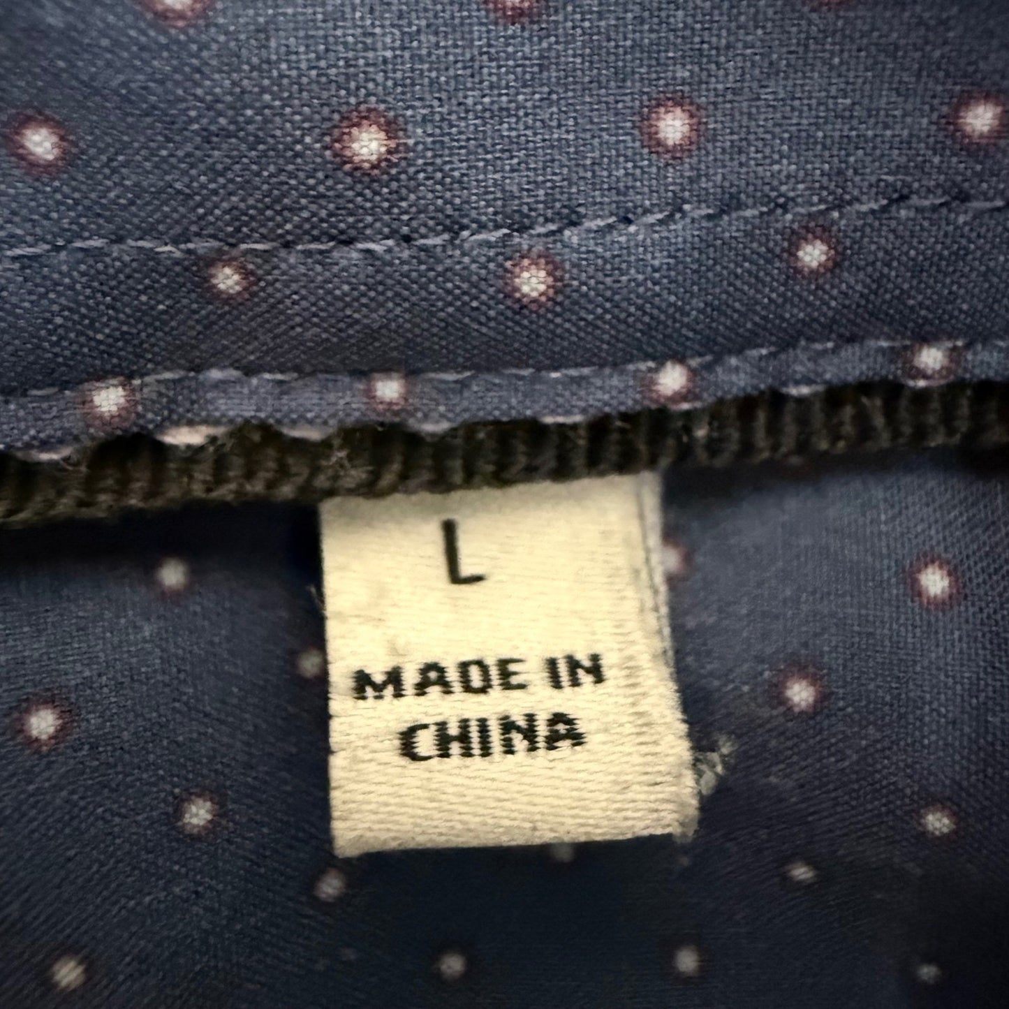 7 Diamonds Shirt Men L Blue Floral Short Sleeve Button Down 4 Way Stretch Casual