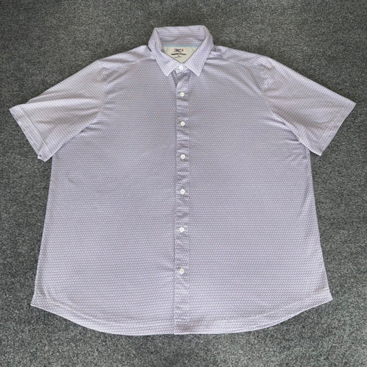 Johnston & Murphy XC4 Shirt Mens XL Short Sleeve Button Up Geometric Performance