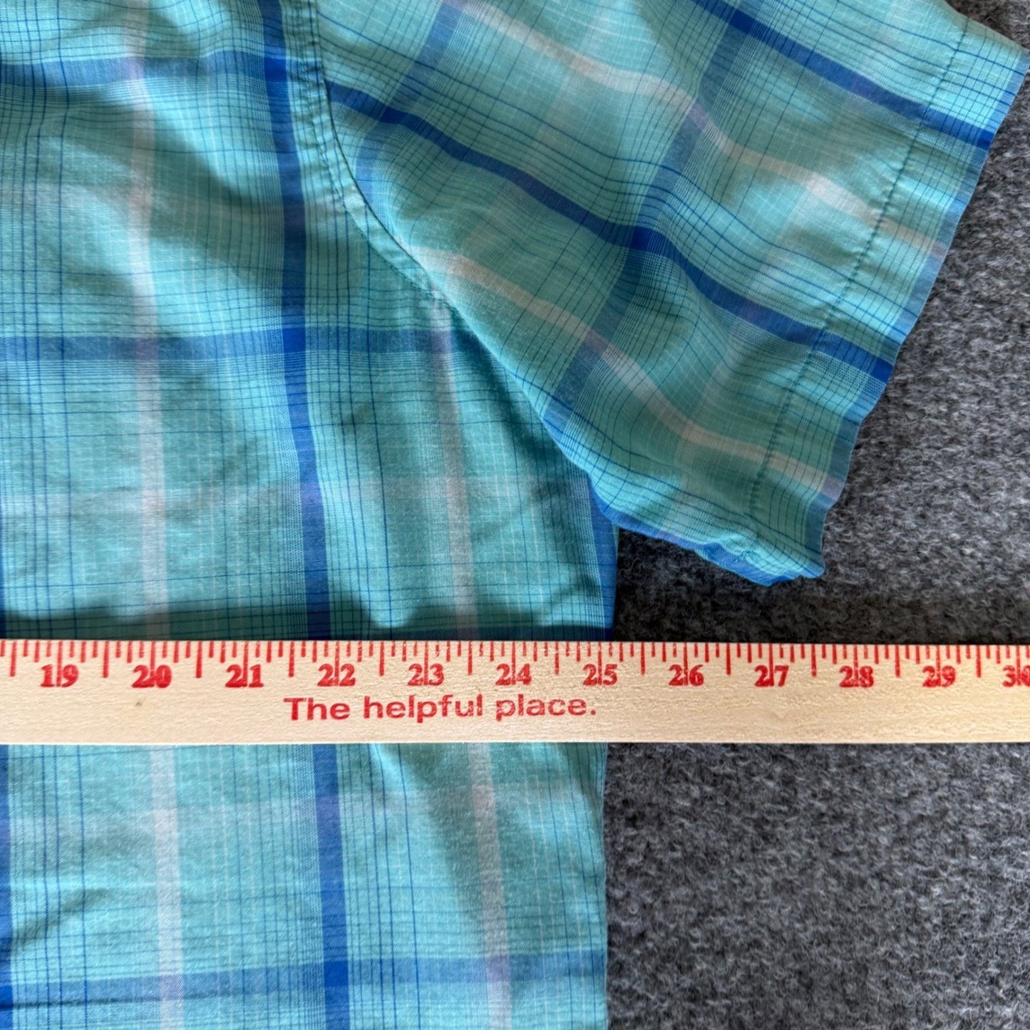 Wrangler Western Shirt Mens XL Blue Plaid Short Sleeve Cowboy Rodeo Pearl Snap