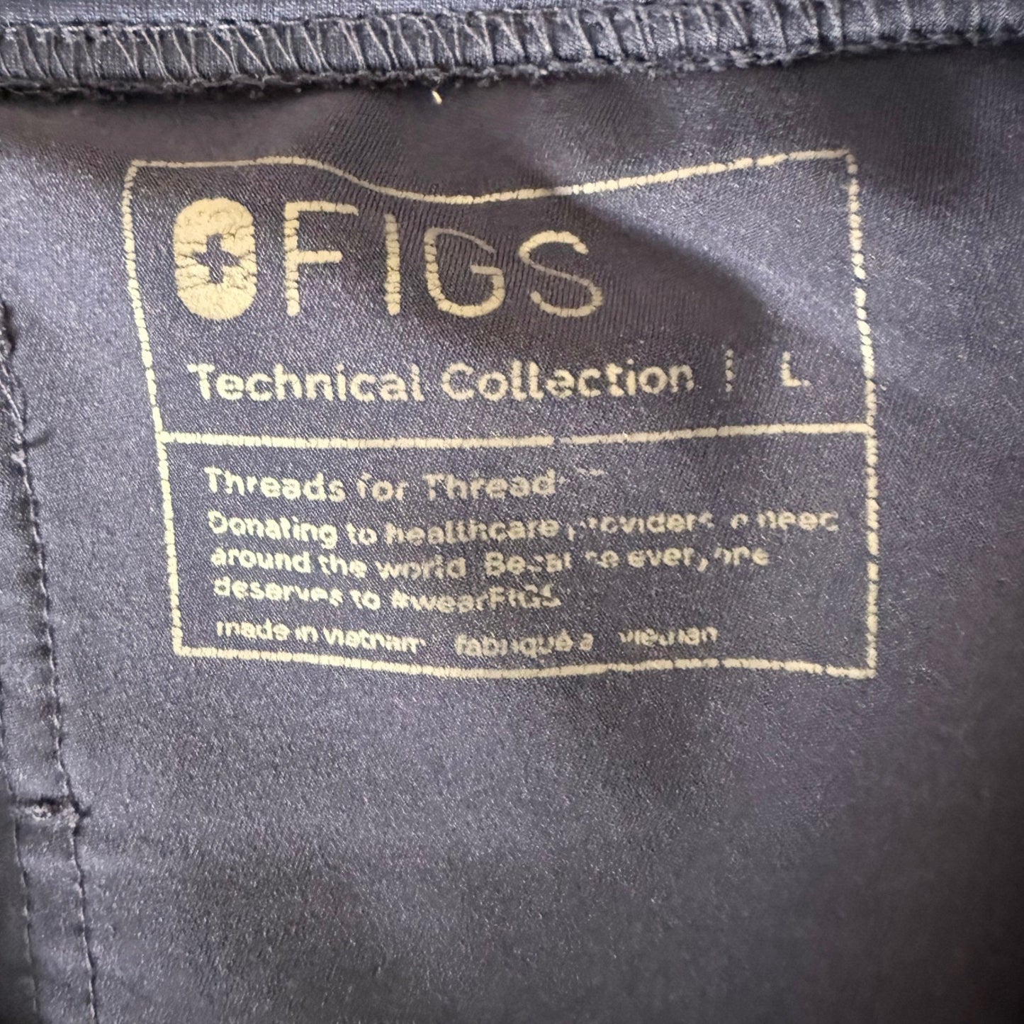 FIGS Zamora Womens Large Navy Blue Scrub Jogger Pants Medical Stretch Uniform