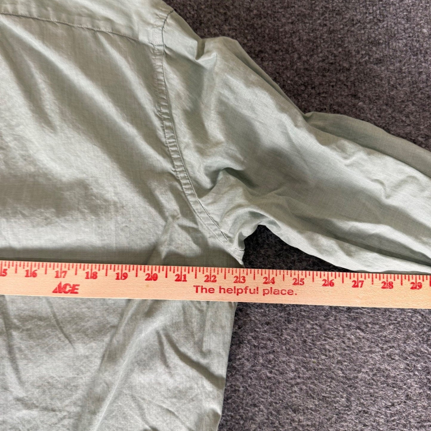 J.Crew Men L Secret Wash Shirt Classic Green Cotton Button Up Casual Long Sleeve