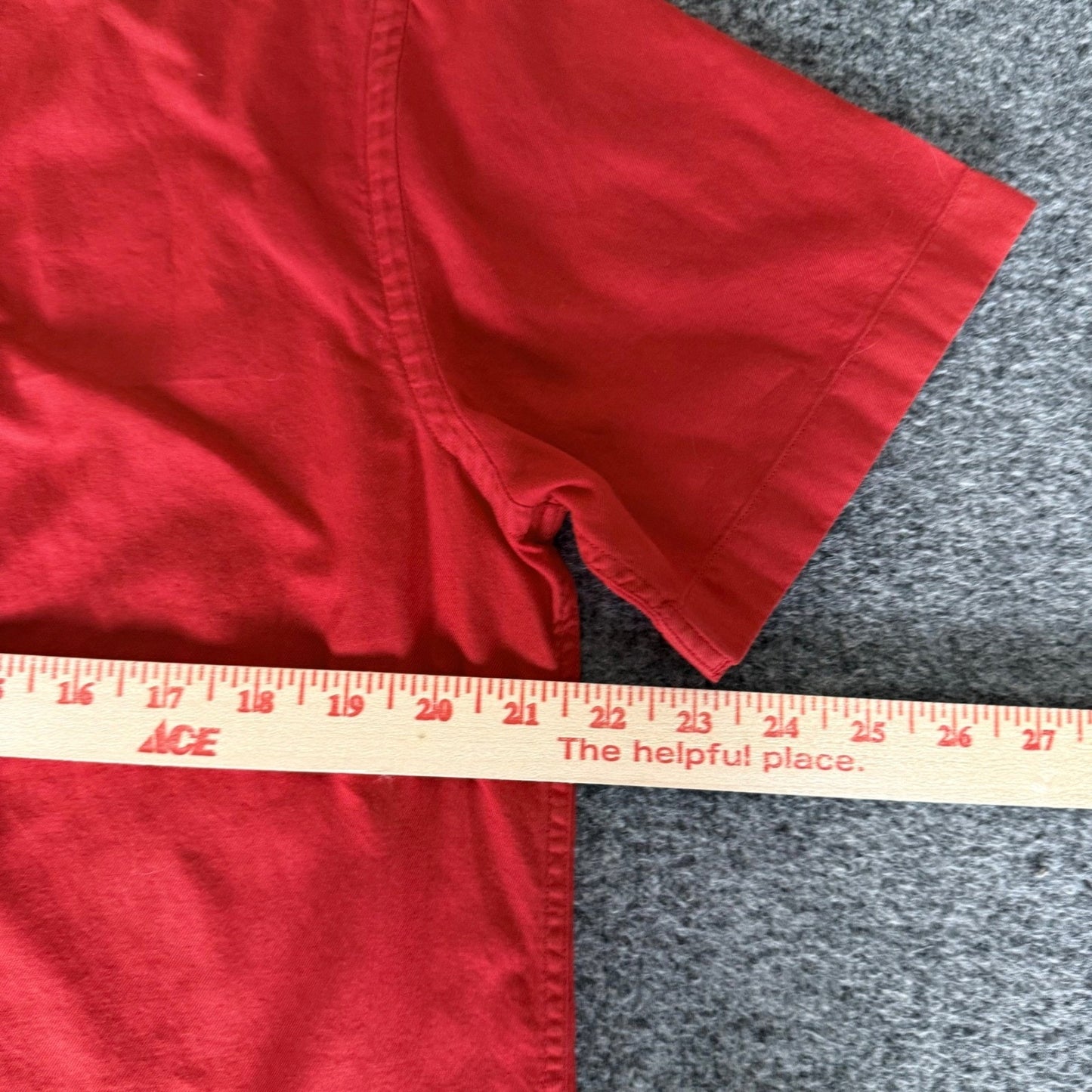 UNTUCKit Mens Red Cotton Button Up Shirt Medium Short Sleeve Casual Office