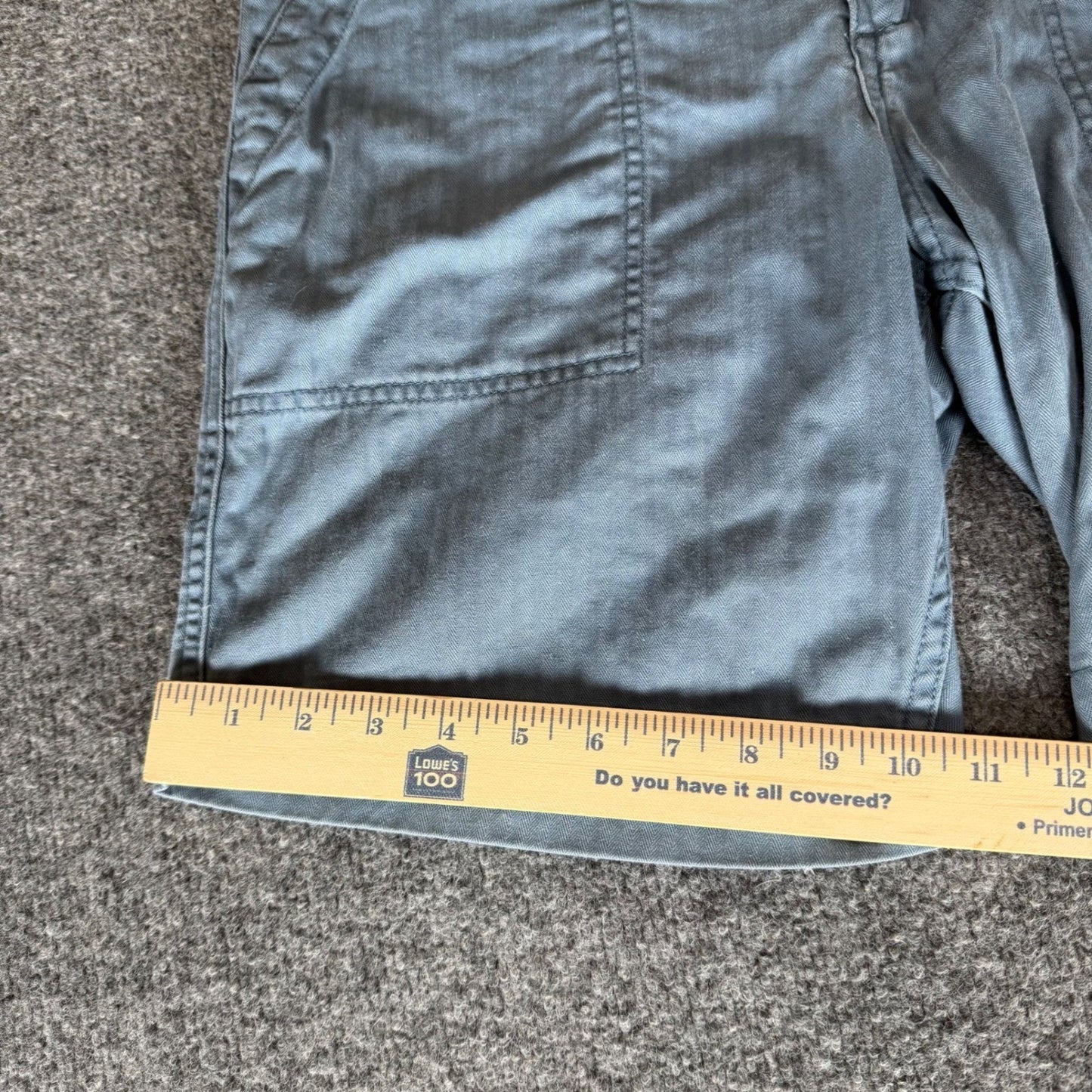 Taylor Stitch Shorts Mens 32 Blue Canvas Chino Patch Pocket Casual Durable