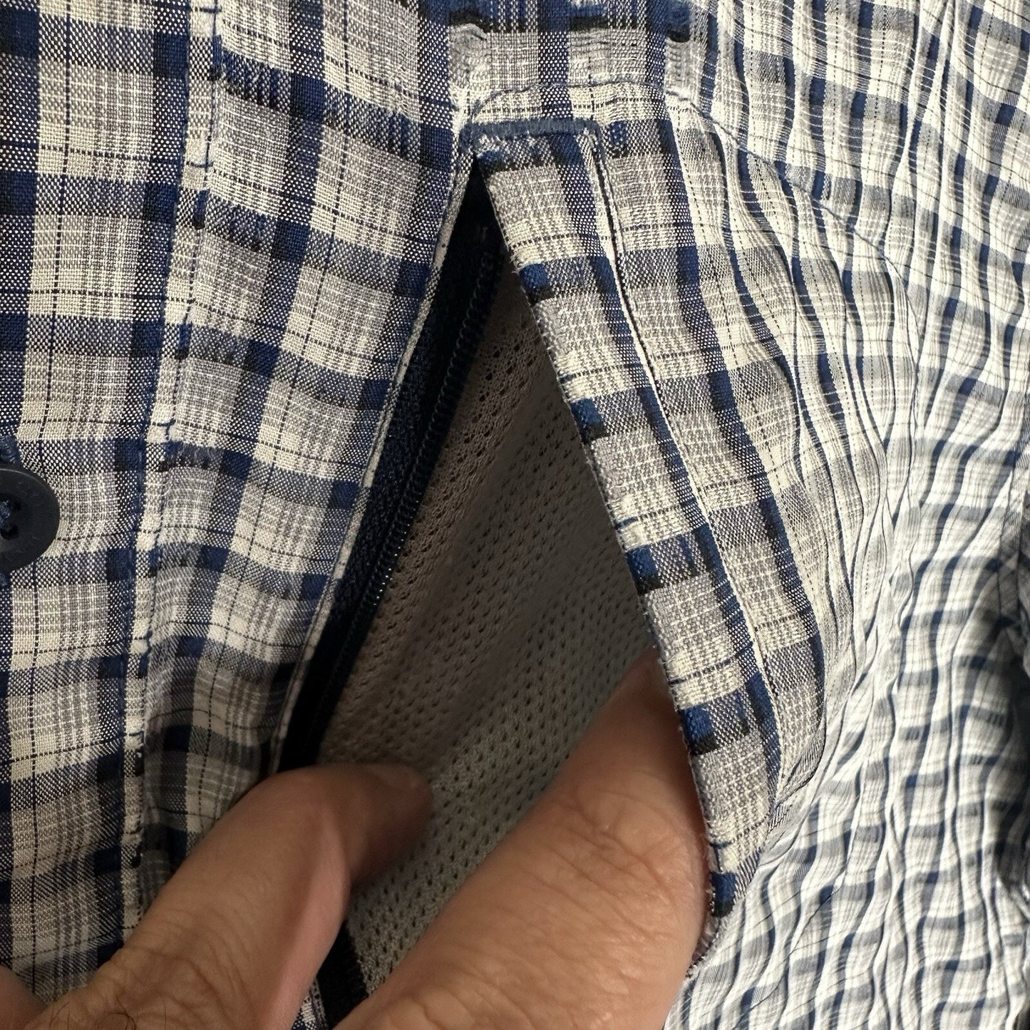 The North Face Shirt Mens Large Blue Plaid Long Sleeve Button Up Gorpcore Adult
